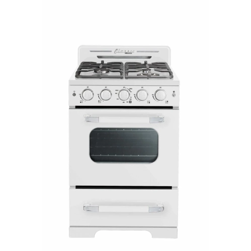 UNIQUE APPLIANCES  Scratch And Dented (Excellent) - Unique Classic Retro 24" 2.9 Cu. Ft. Fan Convection Freestanding Gas Range (Ugp-24Cr W)