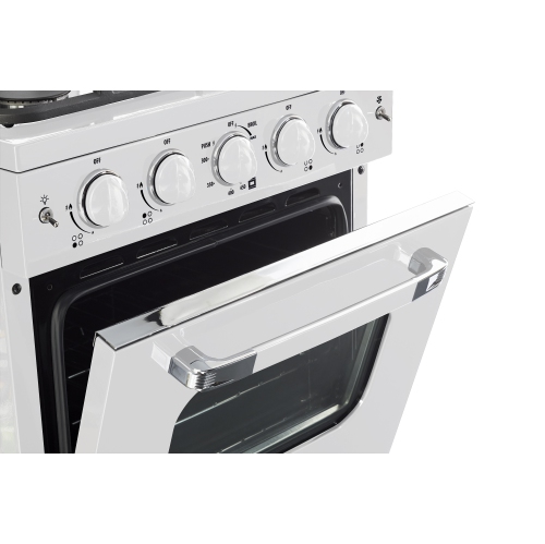 Scratch and Dented - Unique Classic Retro 24" 2.9 Cu. Ft. Fan Convection Freestanding Gas Range (UGP-24CR W) - Marshmallow White