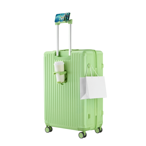 WINGOMART 3-Piece Luggage Set Lightweight Durable PC+ABS Hardshell, Double Spinner Wheels, TSA Lock - 22in/26IN/30in- GREEN