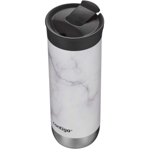 Contigo - SNAPSEAL Huron Couture 2.0 Stainless Steel Travel Mug, Insulated, 20oz / 568ml, Marble White