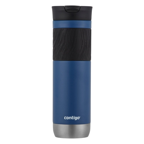 Image 1 de 5.. Contigo - Tasse de voyage en acier inoxydable Byron SNAPSEAL, isotherme, 24&nbsp;oz / 710&nbsp;ml, bleu maïs