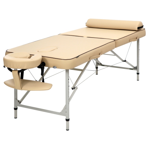 Master Massage – Ensemble de table de massage portative légère en aluminium Breeze de 28&nbsp;po, crème