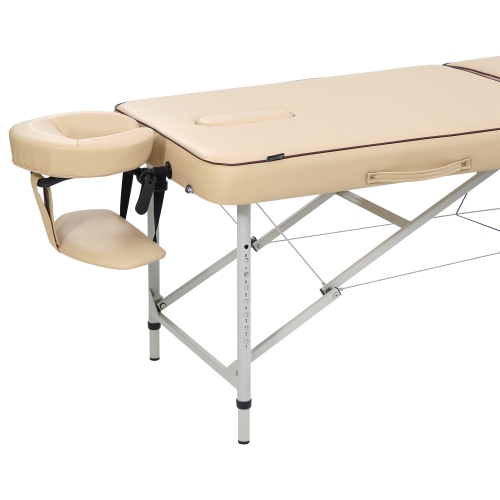 Master Massage – Ensemble de table de massage portative légère en aluminium Breeze de 28 po, crème