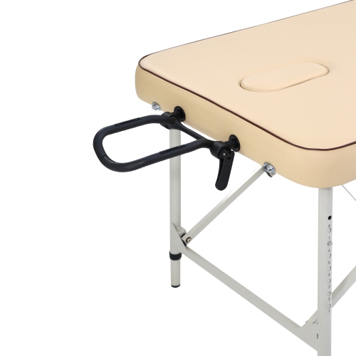 Master Massage – Ensemble de table de massage portative légère en aluminium Breeze de 28 po, crème