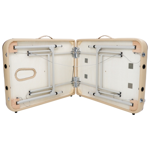 Master Massage – Ensemble de table de massage portative légère en aluminium Breeze de 28 po, crème