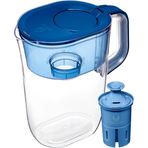Pichet à filtre Brita Elite de 10&nbsp;tasses avec indicateur de lumière intelligent, réduit plus de 30 contaminants, y compris le plomb et les micro