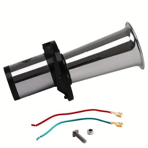 53" Adjustable Aluminum Racing Spoiler, 12V OOGA Antique Chrome Horn, Universal Fit Colorful Floor Mats Set