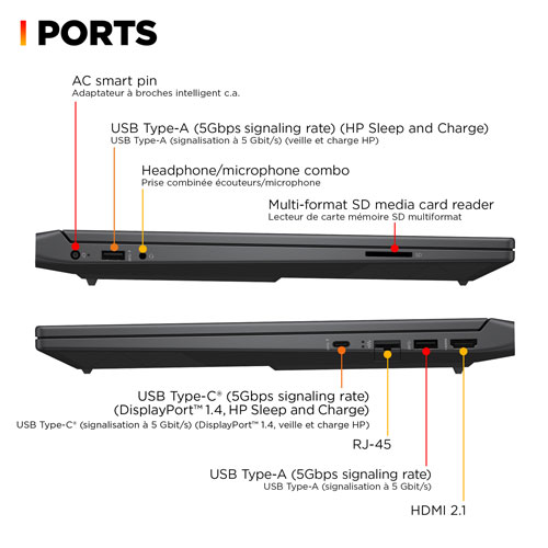 Portable de jeu de 15,6 po Victus de HP