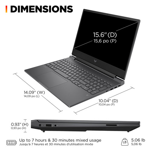 HP Victus 15.6" Gaming Laptop - Mica Silver (Intel Core i5-13420H/16GB RAM/512GB SSD/RTX 3050)