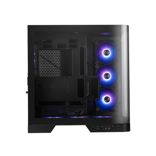 MSI MAG PANO 120R PZ - ATX Mid-Tower Gaming PC Case - 270-degree Tempered Glass Panel - Liquid Cooling Support up to 360mm Radiator - Pre-Installed 7