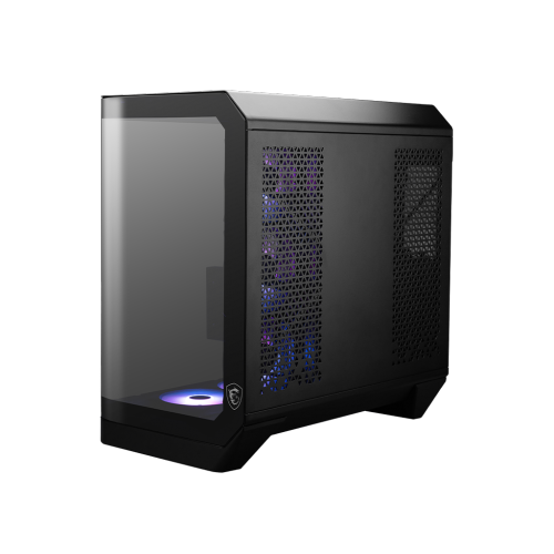MSI MAG PANO 120R PZ - ATX Mid-Tower Gaming PC Case - 270-degree Tempered Glass Panel - Liquid Cooling Support up to 360mm Radiator - Pre-Installed 7