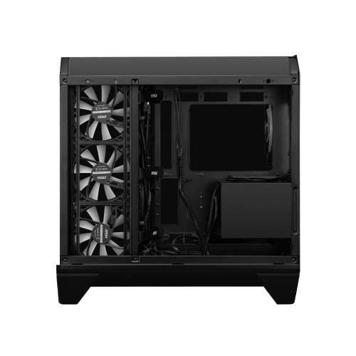 MSI MAG PANO 120R PZ - ATX Mid-Tower Gaming PC Case - 270-degree Tempered Glass Panel - Liquid Cooling Support up to 360mm Radiator - Pre-Installed 7