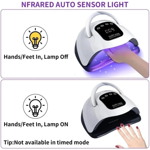 Lampe à ongles UV LED Professional LED Sèche-ongles pour ongles en gel,Écran tactile 4 minuteries et capteur automatique pour salon de coiffure,Lampe