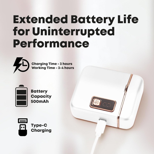 Coupe-ongles électrique automatique, coupe-ongles à batterie rechargeable pour aînés, coupe-ongles automatique à 3 niveaux de vitesse avec éclairage