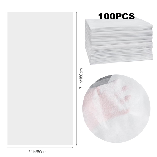 100PCS Disposable Massage Table Sheets,80*180CM Massage Table Cover,Disposable Bed Sheets for Massage Bed,Non-woven Fabric SPA Bed Cover for Massage