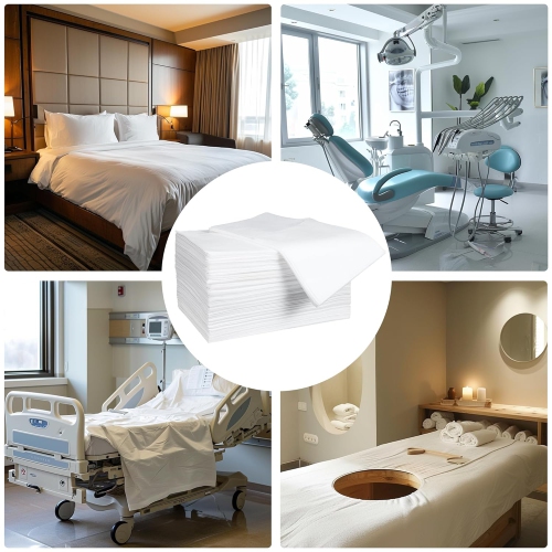 100PCS Disposable Massage Table Sheets,80*180CM Massage Table Cover,Disposable Bed Sheets for Massage Bed,Non-woven Fabric SPA Bed Cover for Massage
