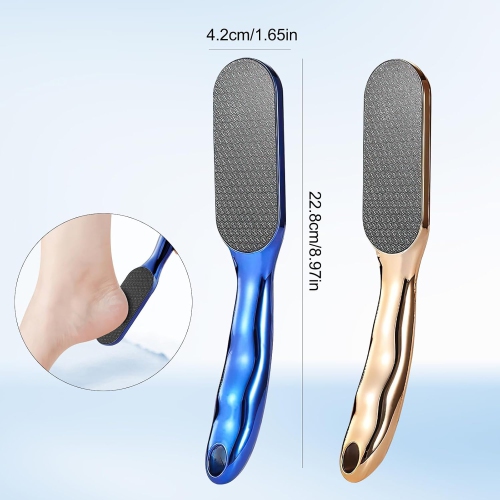 2PCS Hard Skin Remover Nano-Glass Foot File,Manual Foot File with Non-Slip Ergonomic Handle,Dry & Wet Use Foot Care Tool