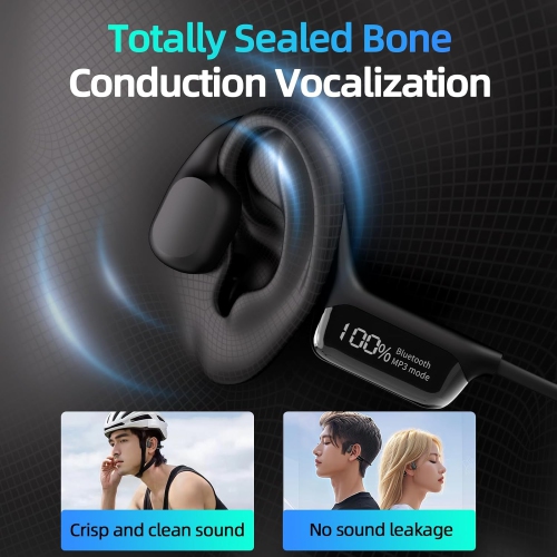 Bone Conduction Headphones for Swimming,Waterproof Swimming Headphones Built-in MP3 Player 32G Memory,Open Ear Wireless Bluetooth Sports Headsets