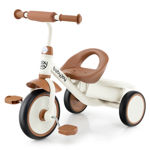 Image 1 de 10.. Tricycle pour tout-petit de Babyjoy Kids avec siège réglable et panier de rangement, vélo à 3 roues