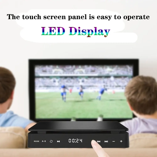Lecteur DVD avec câble HDMI, lecteurs vidéo CD VCD HD prenant en charge la connexion HDMI AV avec entrée USB, sortie casque 3,5&nbsp;mm, écran
