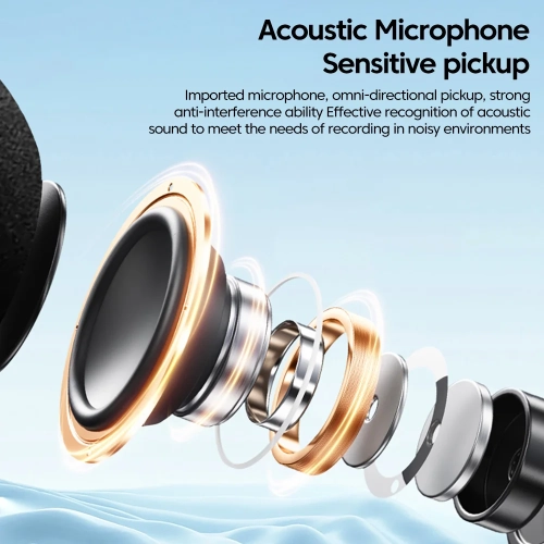 Écouteurs bouton sans fil Bluetooth avec microphone Appels HD à suppression du bruit Casque d'écoute sport avec étui de chargement