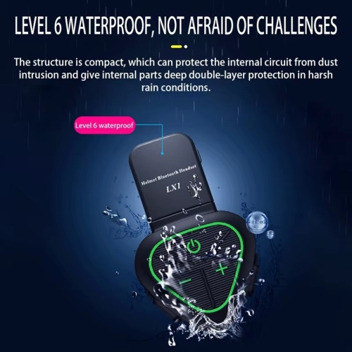 Écouteurs-boutons pour moto, casque de moteur Casque BT Portable CVC Smart Noise Cancelling Headphone Life étanche pour le messager