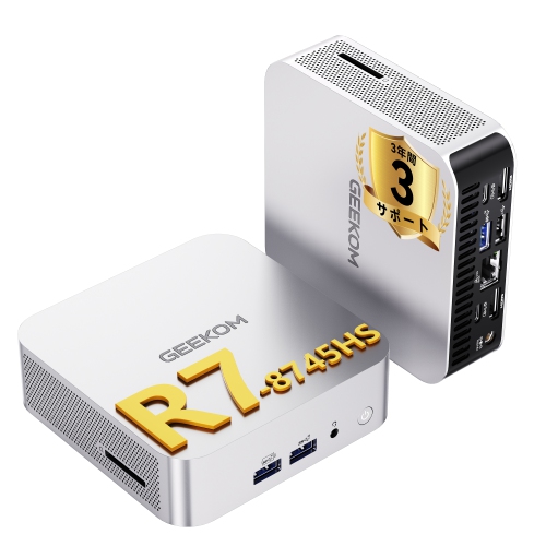GEEKOM A8 ミニPC Ryzen 7 8745HS 32GB/1TB GEEKOM A8 Mini PC, AMD Ryzen 7 8745HS Mini Computers (up to