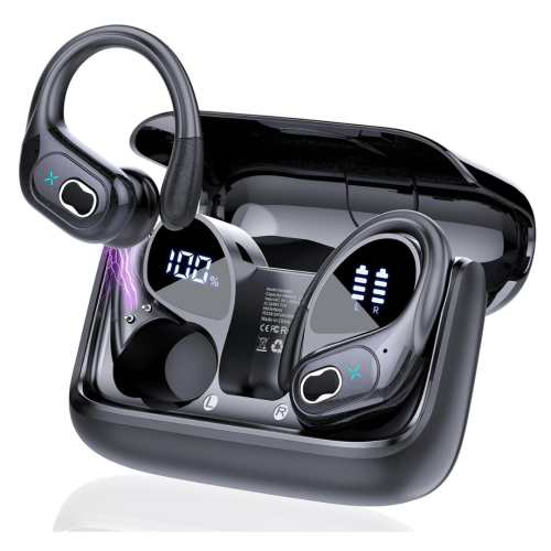 Wireless Earbuds, 75H Bluetooth 5.4 Headphones Sport, Bluetooth Earbuds with ENC Noise Canceling, HiFi Stereo Sound Wireless Headphones with