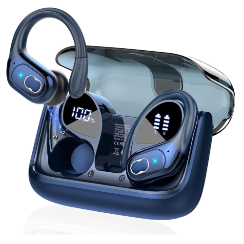 Wireless Earbuds, 75H Bluetooth 5.4 Headphones Sport, Bluetooth Earbuds with ENC Noise Canceling, HiFi Stereo Sound Wireless Headphones with