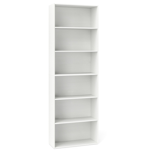 Costway 70" Tall 6-Tier Bookcase with 6 Open Shelves Anti-Toppling Kits for Living Room