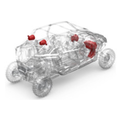 Système audio Fosgate RZR19RCPXP-STG4 2019+ Stage 4 de Rockford pour certains modèles RZR Pro XP, Pro R et Turbo R avec Ride Command