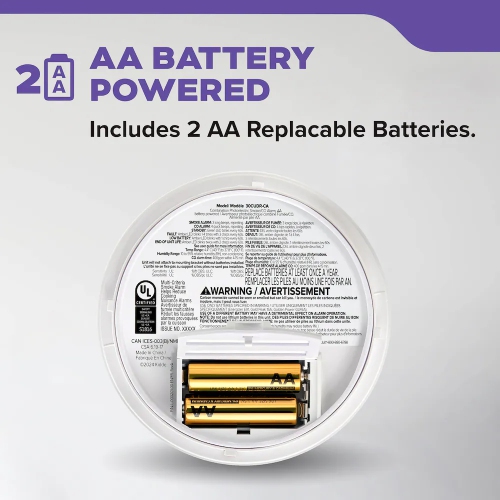 Kidde Battery-Operated Combination Smoke and CO Alarm with Voice Alert and 2 AA Batteries