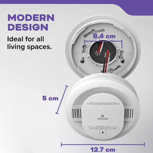 Kidde Hardwired Combination Smoke and CO Alarm with Voice Alert and 2 AA Backup Batteries (30CUAR-VCA)