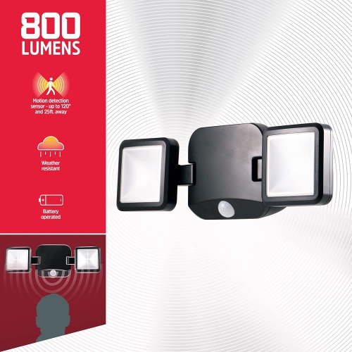 Brand New - Energizer Wireless Motion Activated Wireless 800 Lumens LED Spotlight with Weather Resistant