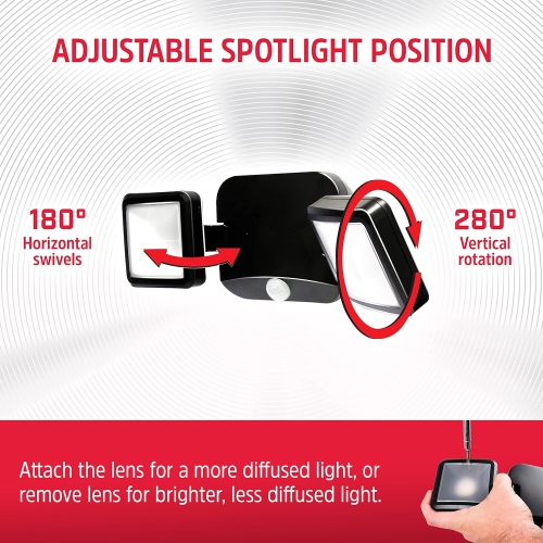 Brand New - Energizer Wireless Motion Activated Wireless 800 Lumens LED Spotlight with Weather Resistant