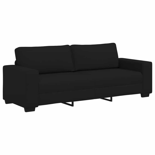 VIDAXL  3-Seater Sofa Black 180 Cm Fabric