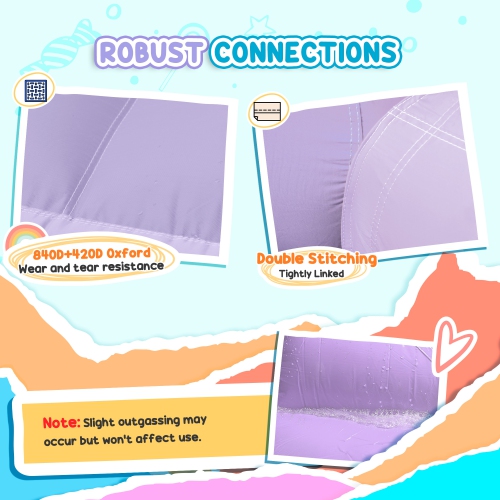 Qaba Inflatable Bounce House with 370W Blower, Bouncy Castle with Slide, Outdoor Indoor Party Wedding Playhouse Bouncer for Kids Ages 3-8, 98" x 65"