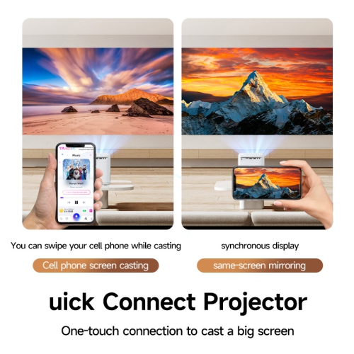 HD Home Theater Smart Portable Smart Projector Support 4K LCD Video Projector for Home Cinema