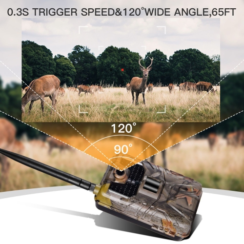 4G Cellular Application Tracking Camera 4K Wireless Tracking Camera Wildlife Scouting Camera Action Cameras