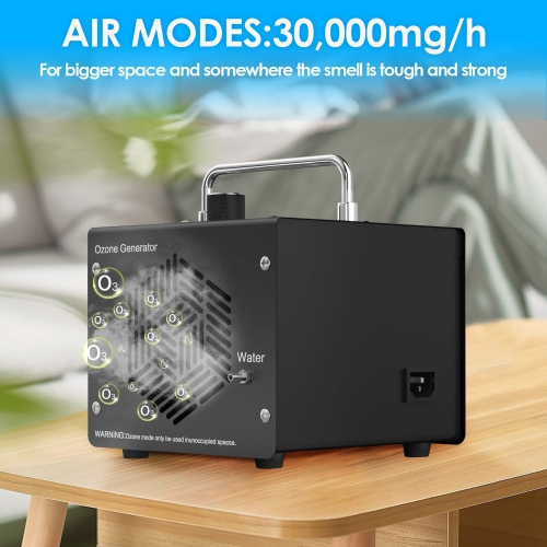 Machine de purification d'eau et d'air du générateur d'ozone Machine d'ozone pour l'ozone 30000&nbsp;mg/h Fumée pour la maison de voiture Odeur