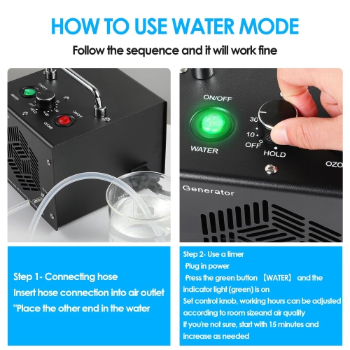 Machine de purification d'eau et d'air du générateur d'ozone Machine d'ozone pour l'ozone 30000&nbsp;mg/h Fumée pour la maison de voiture Odeur