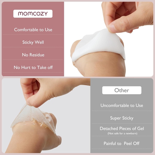 Momcozy Hydrogel Nipple Pads with Soothing Lanolin, Soothies Gel Nursing Pads Provide Instant Cooling Relief, Breastfeeding Essentials