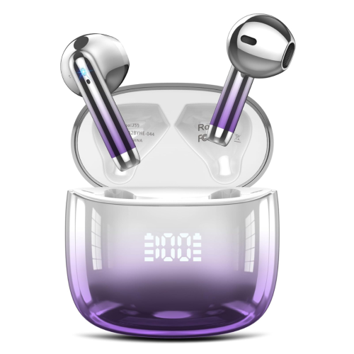 Kicoeon Wireless Earbuds, 2025 Bluetooth 5.4 Headphones with 4 ENC Mic, HiFi Stereo Bluetooth Earbuds, 48H Wireless Headphones Dual LED Display, IPX7