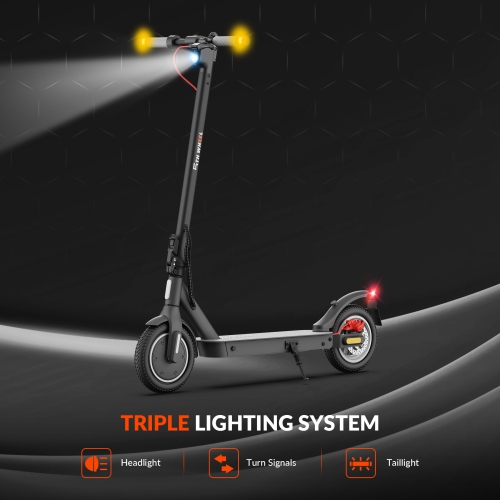 5TH WHEEL BS09 Commuting Electric Scooter for Adults – 350W Motor, 28 KM/H Max Speed, 32KM Long Range, 10" Solid Tires, Turn Signals, Foldable &