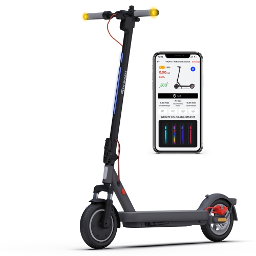 5TH WHEEL BS14 Adult Electric Scooter - 40KM Range & 32KM/H, 400W Motor, 10" Solid Tires, Dual Suspension, Turn Signals & Ambient Light