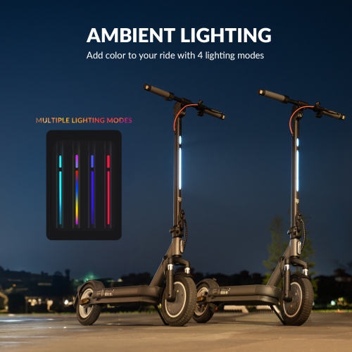 5TH WHEEL BS14 Adult Electric Scooter - 40KM Range & 32KM/H, 400W Motor, 10" Solid Tires, Dual Suspension, Turn Signals & Ambient Light