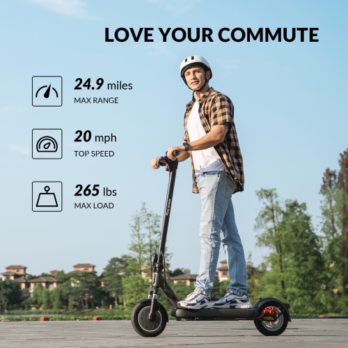 5TH WHEEL BS14 Adult Electric Scooter - 40KM Range & 32KM/H, 400W Motor, 10" Solid Tires, Dual Suspension, Turn Signals & Ambient Light