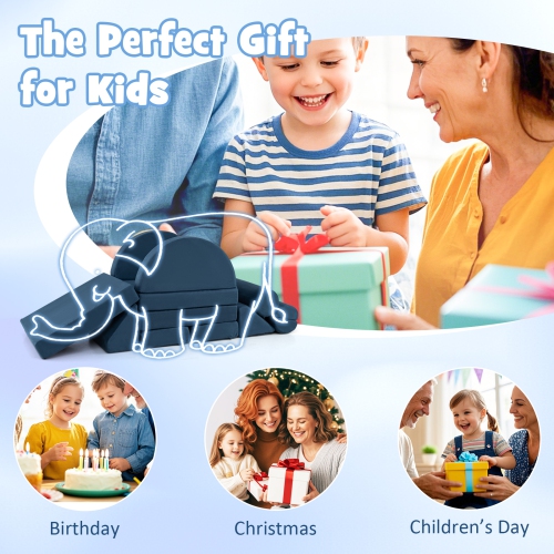 Gymax 13 PCS Modular Kids Play Couch Versatile Toddler Sectional Sofa Set