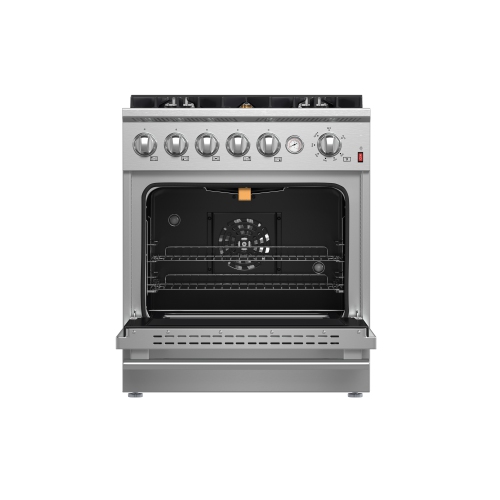 FORNO Giovanni Cuisinière à gaz de 30 po en acier inoxydable, 5 brûleurs 67 000 BTU, 4,32 pi³ Four à convection