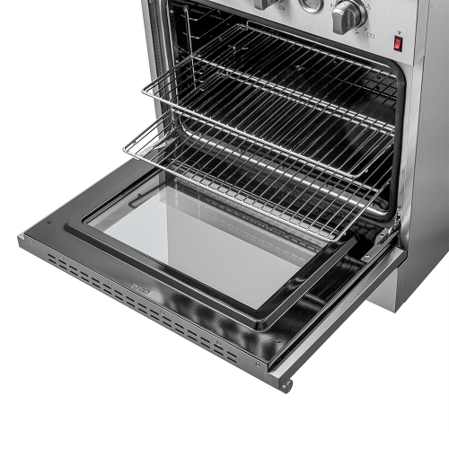 FORNO Giovanni Cuisinière à gaz de 30 po en acier inoxydable, 5 brûleurs 67 000 BTU, 4,32 pi³ Four à convection